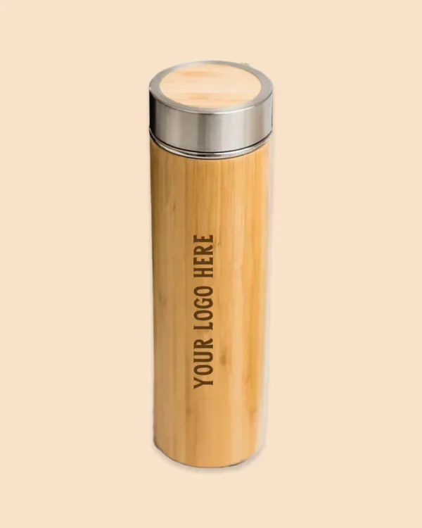 The Double Wall Stainless Steel Bamboo Insulating Vacuum Flask - Image 4