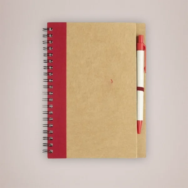 Custom Recycled Notebook with Pen - Image 3