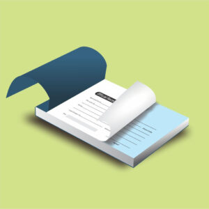 Custom Colored Receipt Book Printing A5