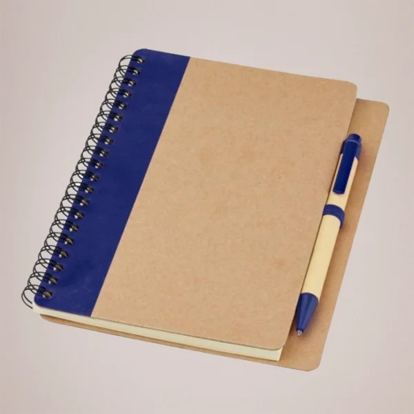 Custom Recycled Notebook with Pen - Image 2